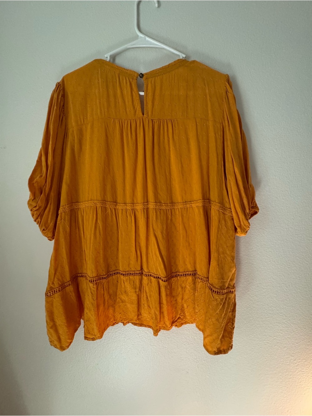 Knox Rose Tiered Peasant Blouse in Mustard - Picture 2 of 2